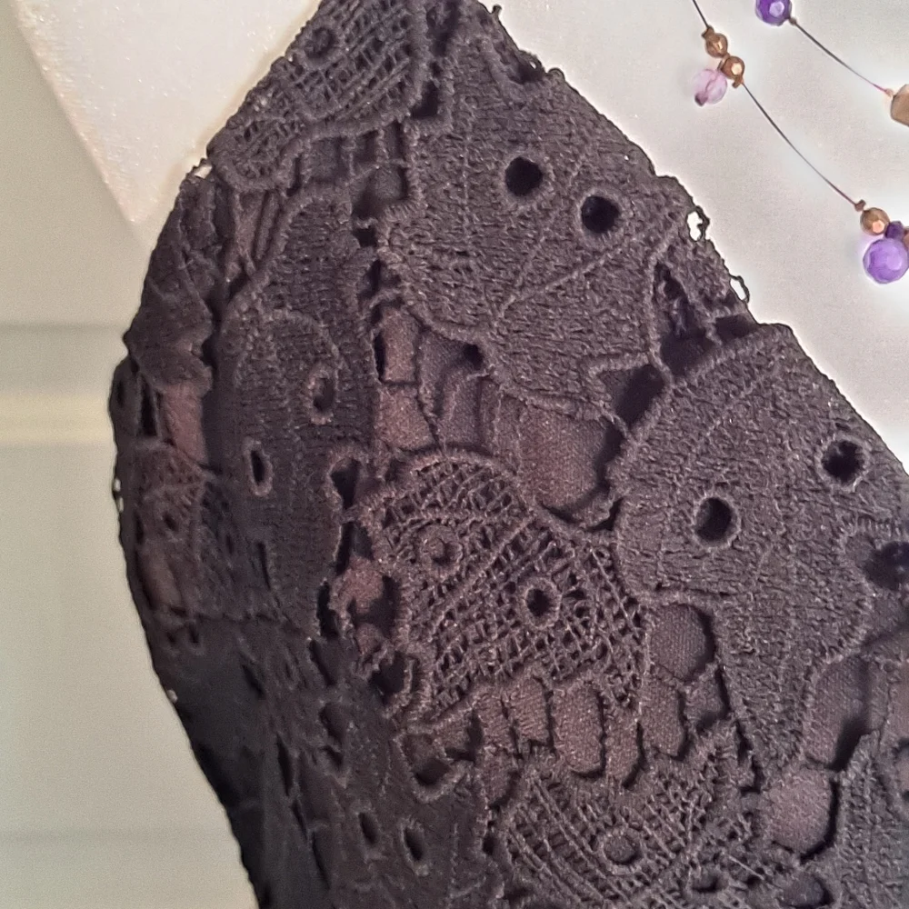 Eilly Bazar Lace Cami Dress for Women Spaghetti Straps Knee Length Sz L